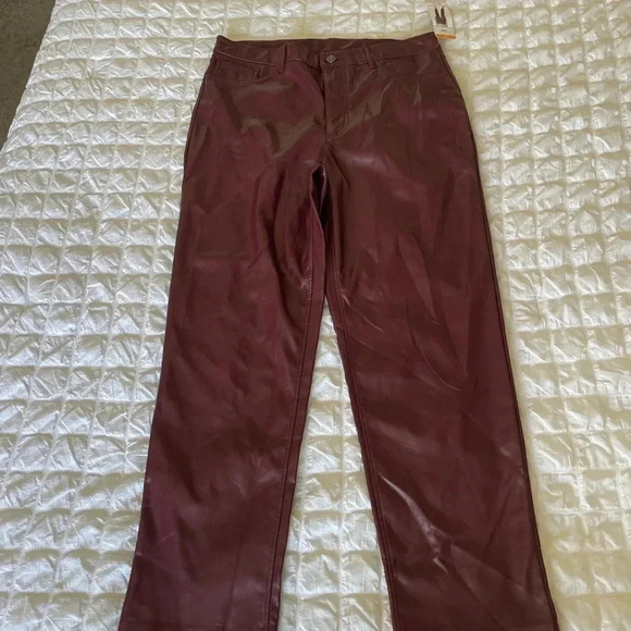 Joie burgundy faux leather limited edition pants - Picture 10 of 13